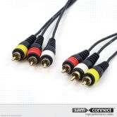 Composiet video/audio kabel, 3m, m/m