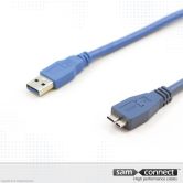 USB A naar Micro USB 3.0 kabel, 1m, m/m