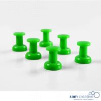Magnetische jumbo push pins groen 6st.