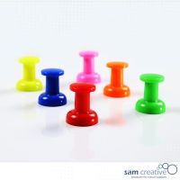 Magnetische jumbo push pins mix 6st.