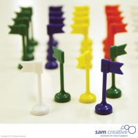 Set magnetische vlagpins, 25 st.